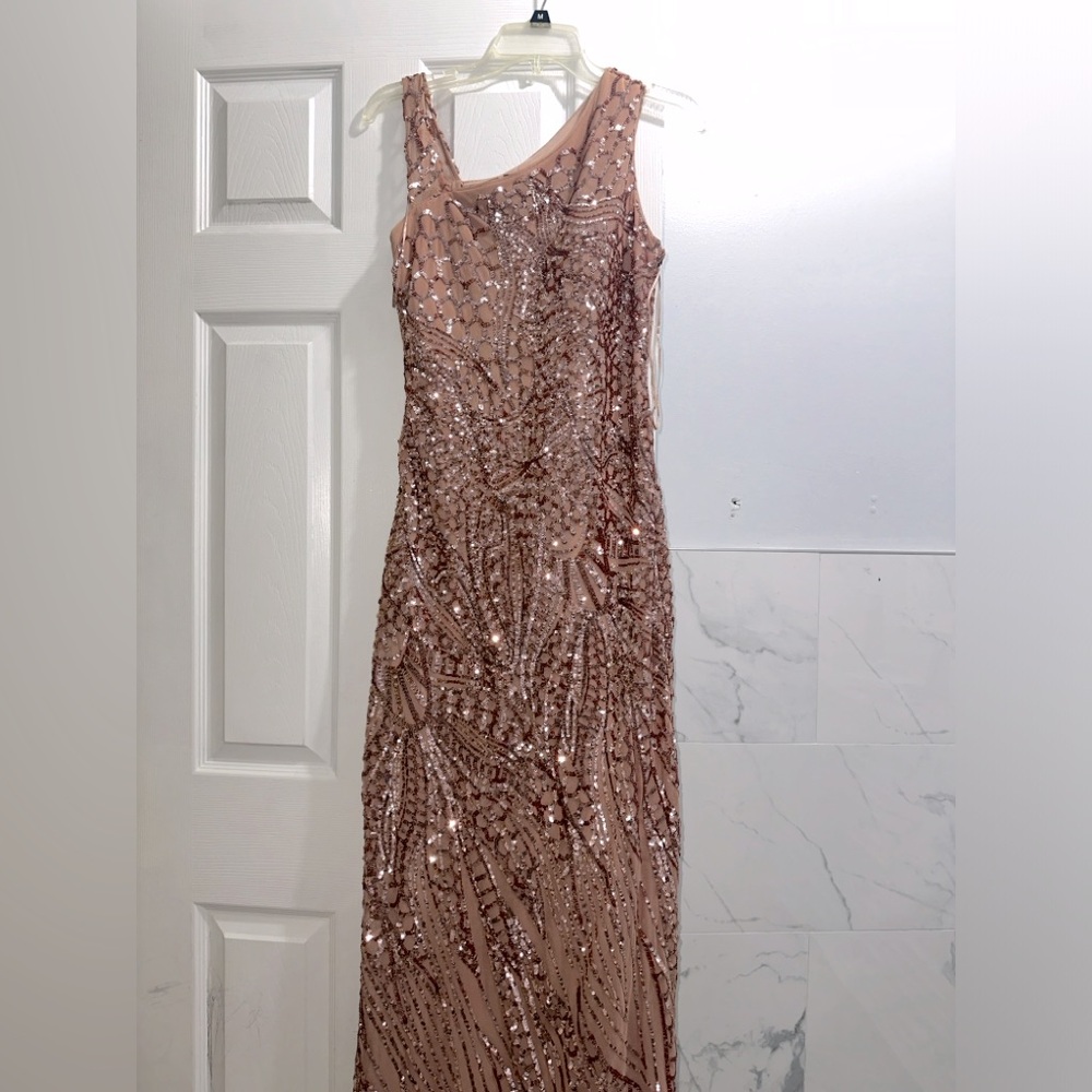 Rose gold prom dress